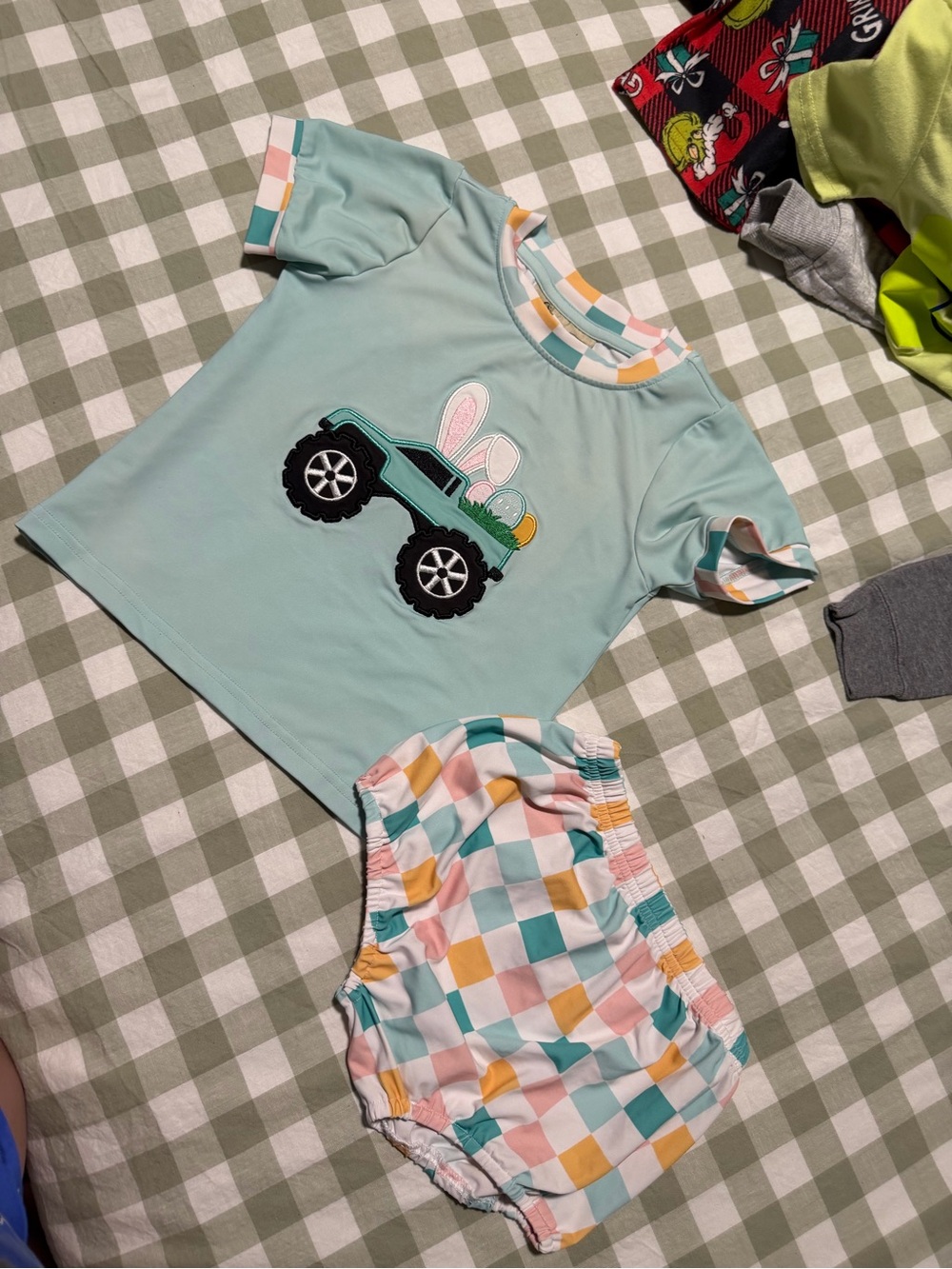 Monster truck Easter bloomer set